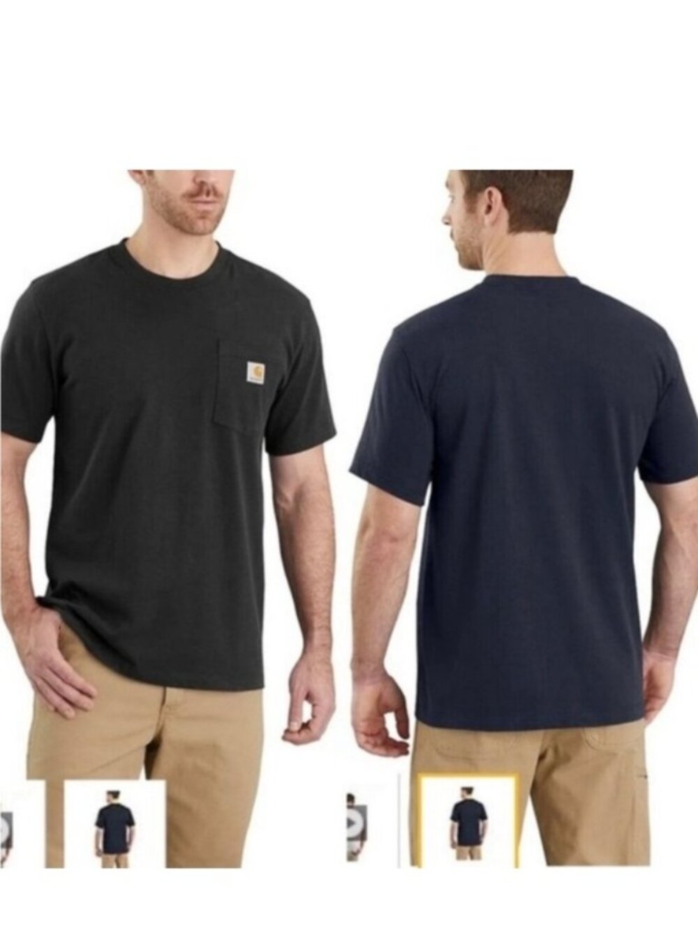 Carhartt | Black Relaxed Fit Heavyweight Short Sleeve Pocket Tee | Size Medium